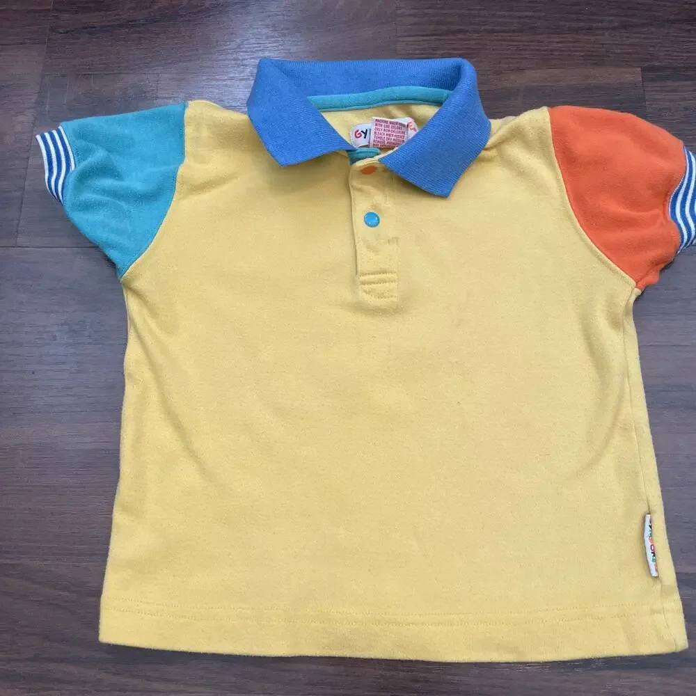 VTG LOT 90s Gymboree Rainbow Tag Colorblock Pants Polo Long Sleeve XS & Small